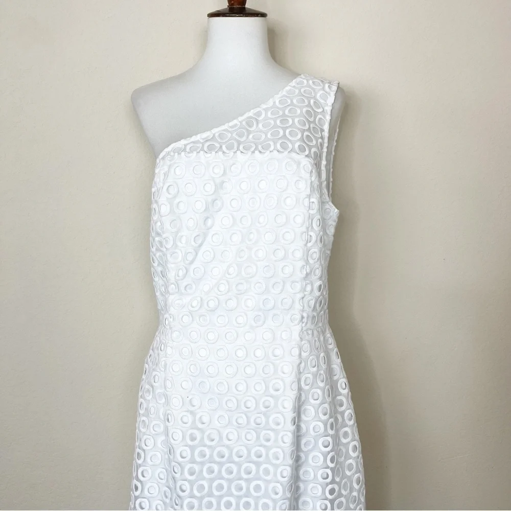 Lilly Pulitzer Davids Dress in Resort White One‎ Shoulder